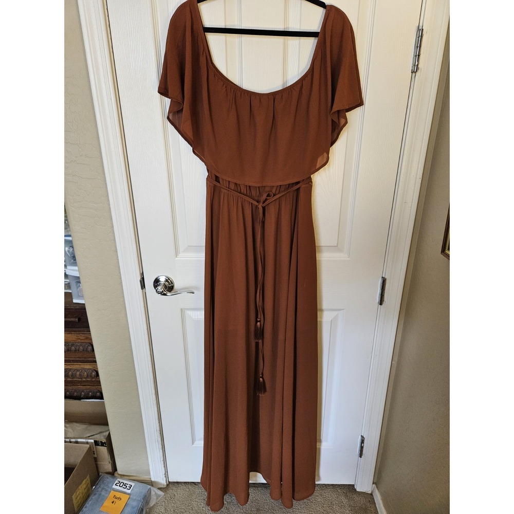 NWT Baltic Born Victoria Off-Shoulder Lined Elastic Waist Front Slit, Plus 2XL